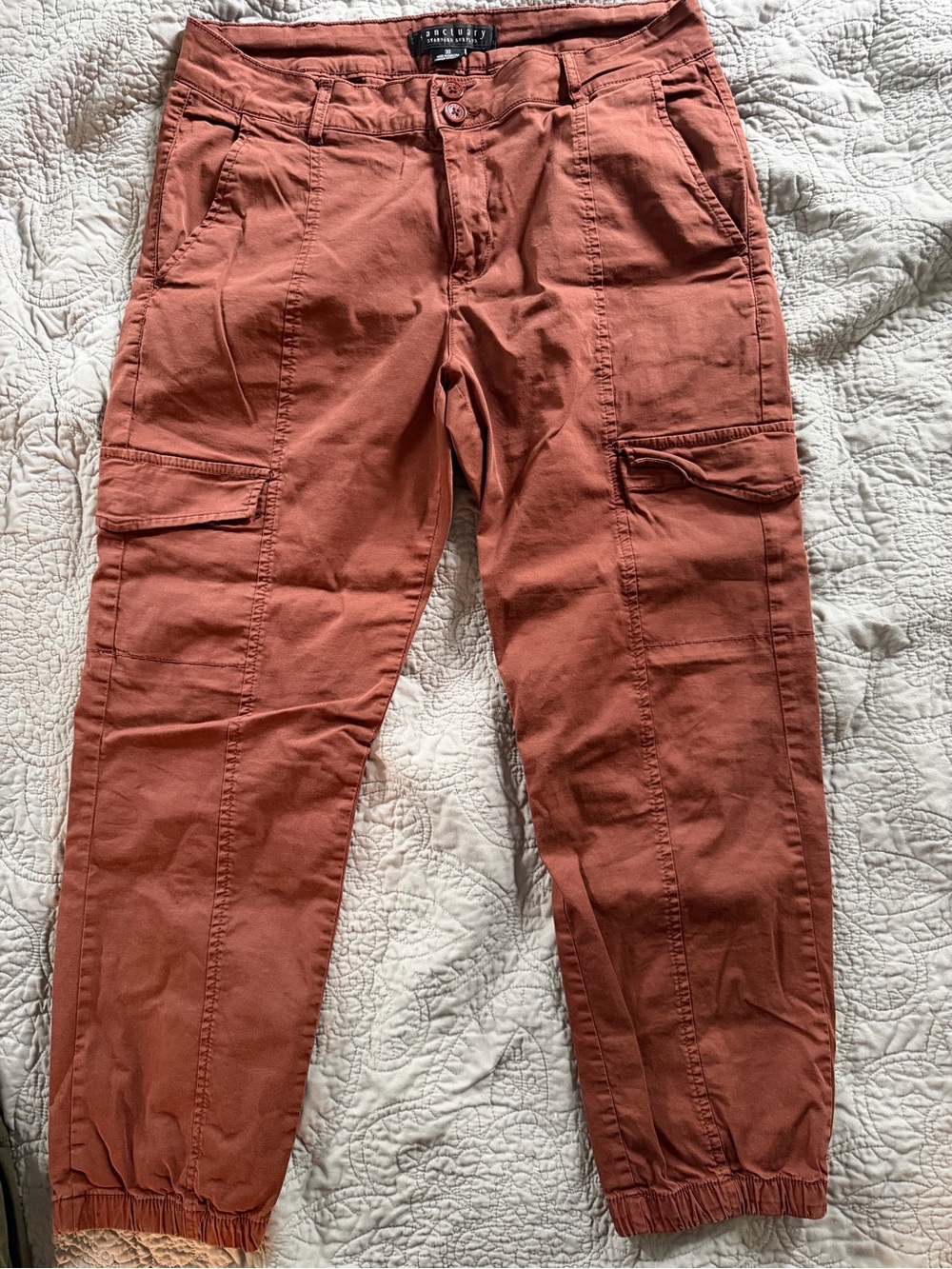Sanctuary Rust Cargo Jogger Pants- indie outdoorsy hippie-girl hiker
